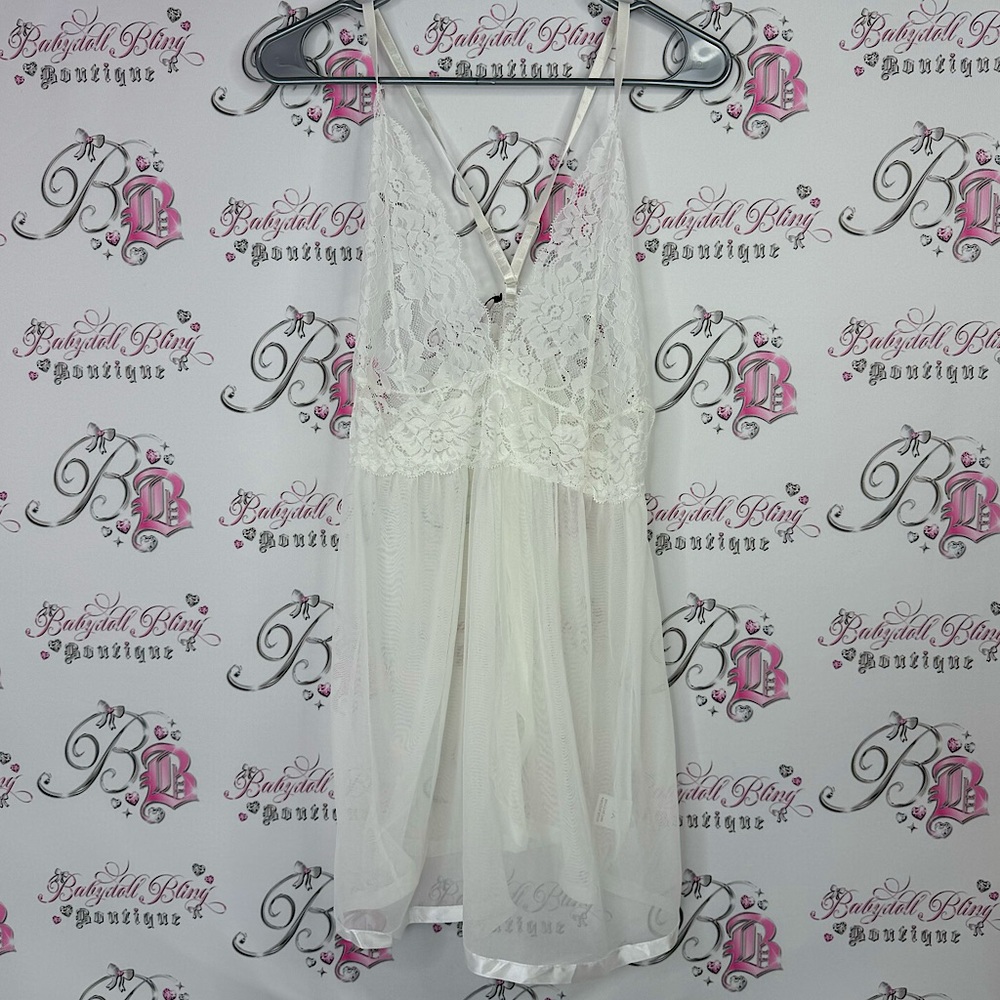 Avid love babydoll mesh tank top style dress see through sexy lingerie coquette